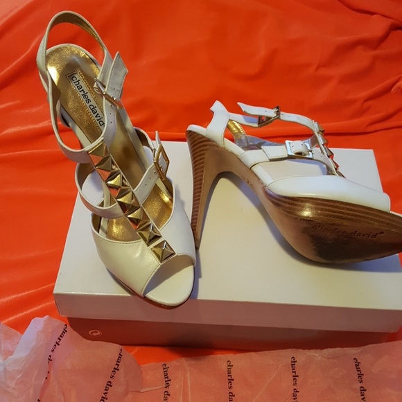 CHARLES BY CHARLES DAVID WHITE WOOD HEEL - Picture 5 of 8